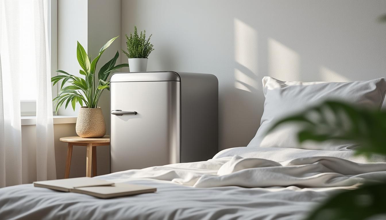 descubre mini frigoríficos silenciosos ideales para dormitorios, que combinan eficiencia y bajo ruido para mantener tus alimentos frescos sin molestar tu descanso.