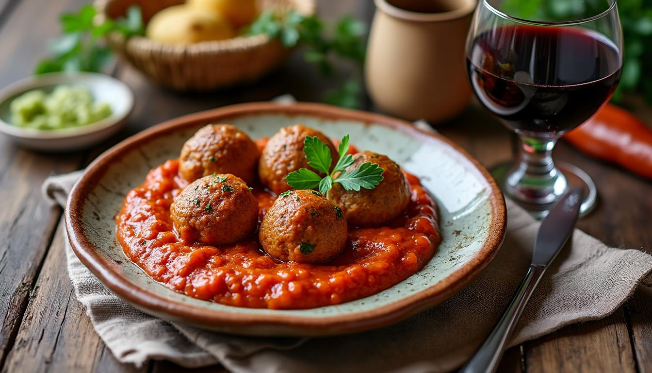 descubre la auténtica receta de albóndigas en salsa española de la abuela, un plato tradicional lleno de sabor y tradición para disfrutar en familia.