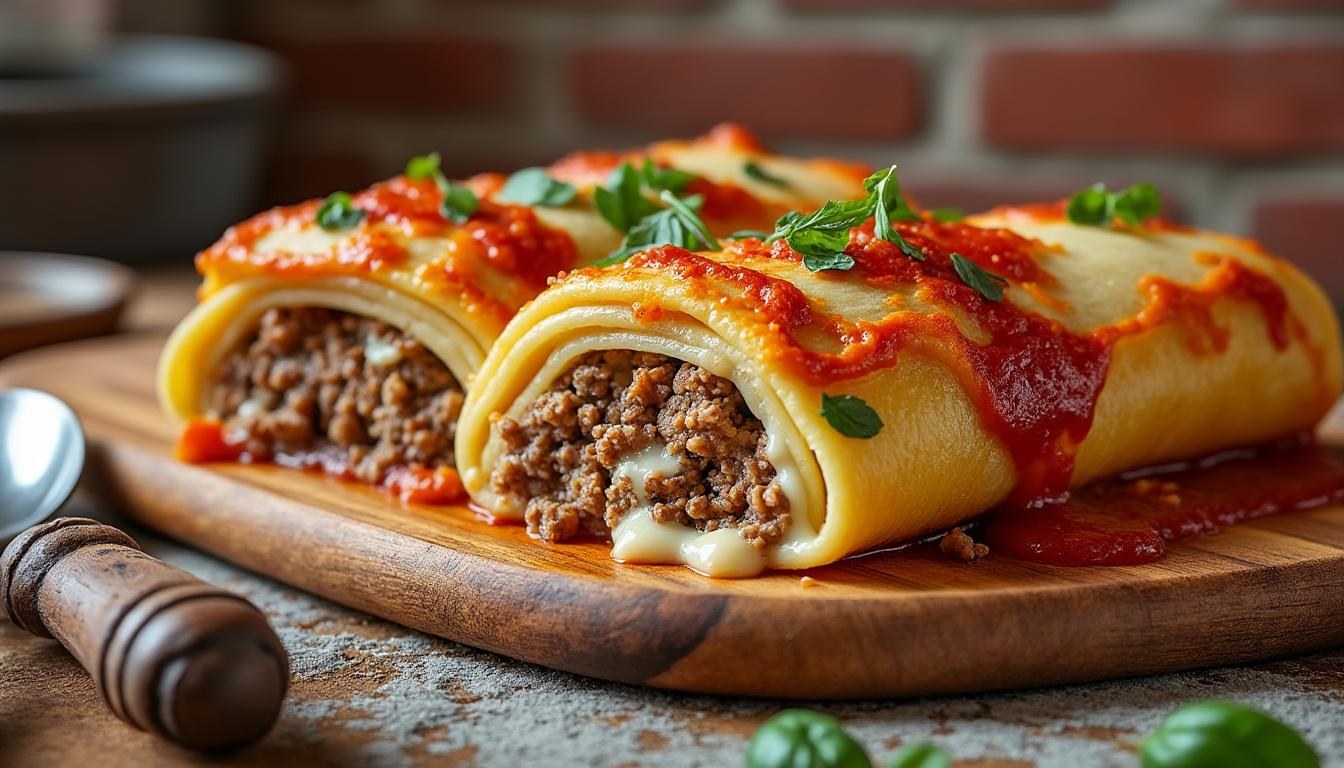 descubre la receta tradicional de canelones de carne de la abuela, con instrucciones paso a paso para preparar un plato delicioso y casero.