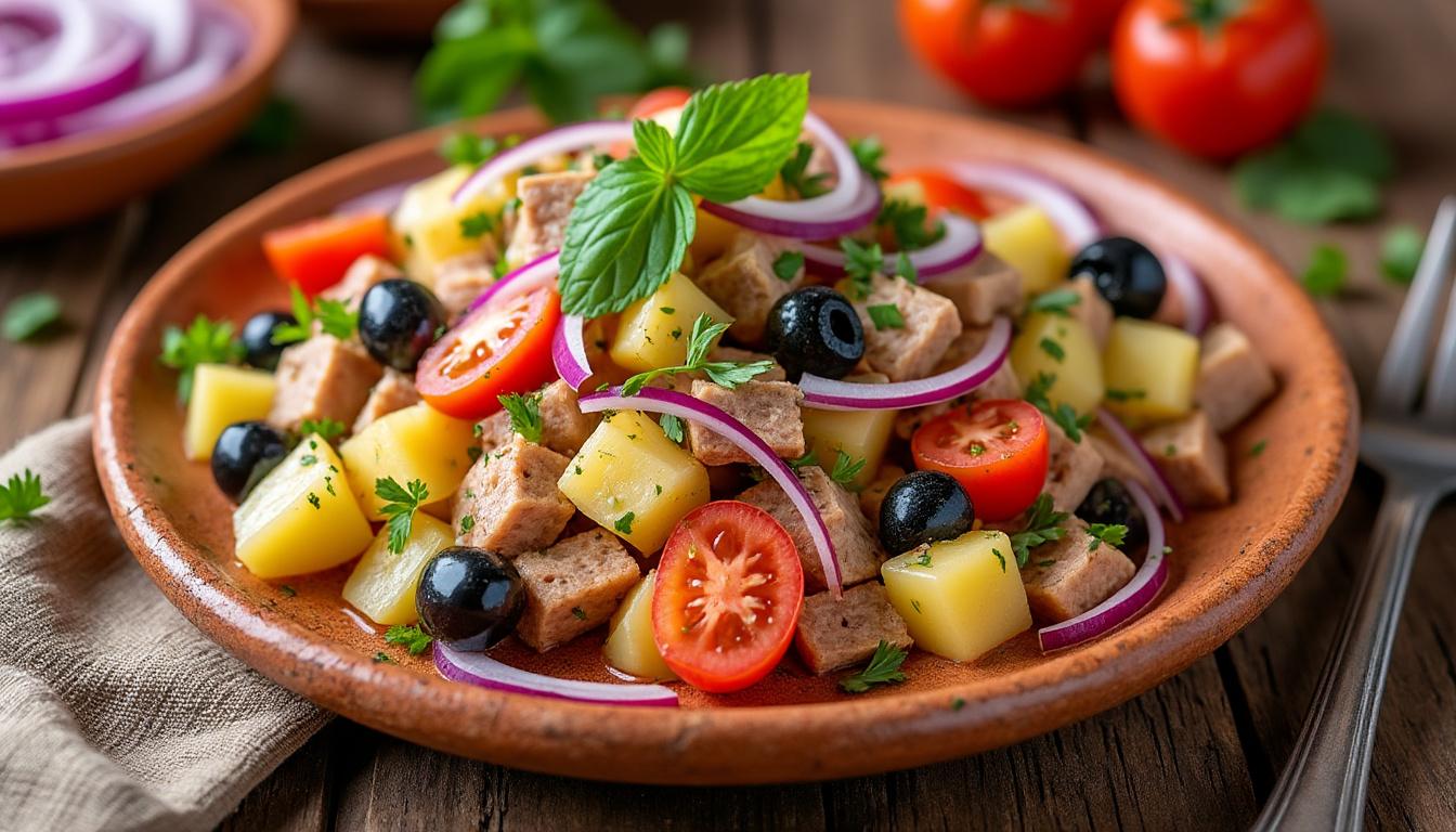 descubre la receta tradicional de la ensalada campera, un plato refrescante y saludable perfecto para cualquier ocasión.