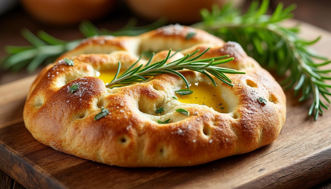 descubre la receta tradicional italiana de la focaccia, un pan delicioso y esponjoso perfecto para cualquier ocasión. ¡aprende a prepararlo paso a paso!