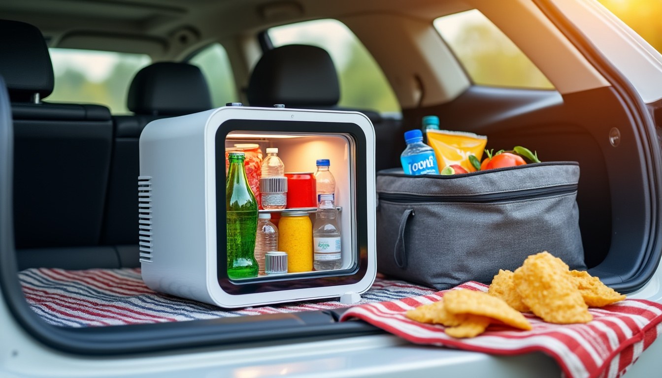 mini frigorífico portátil: soluciones prácticas para el transporte refrigerado, mantén tus alimentos y bebidas frescos dondequiera que vayas.